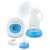 Esperanza Bebita electric breast pump, white and blue, with bottle and accessories
