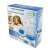 Esperanza Bebita electric breast pump, white and blue, with bottle and accessories, in box