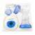 Esperanza Bebita electric breast pump, white and blue, with bottle and accessories, in packaging