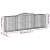 vidaXL 25 db íves horganyzott vas gabion kosár, 400x50x120/140 cm, méretek