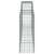 vidaXL 25 db íves horganyzott vas gabion kosár, 400x50x120/140 cm, oldalnézet