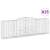 vidaXL 25 db íves horganyzott vas gabion kosár, 400x50x120/140 cm, 25 darabos készlet