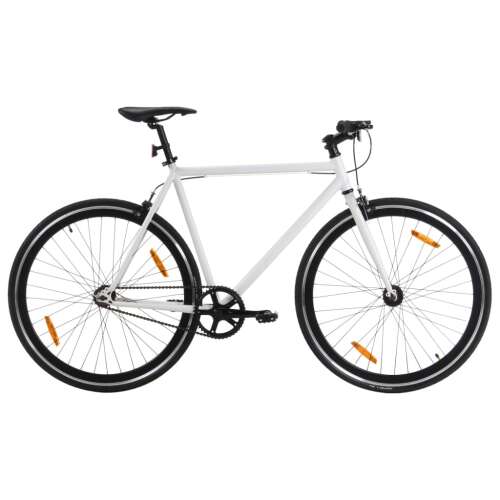 vidaXL fehér és fekete örökhajtós kerékpár 700c 51 cm