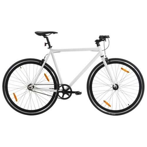 vidaXL fehér és fekete örökhajtós kerékpár 700c 59 cm
