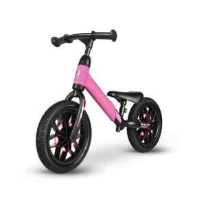 Qplay Spark pink balance bike for kids, 12 inch wheels, adjustable seat and handlebar, light up wheels - QPlay