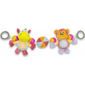 Baby Mix Plüss Csörgő - Hippopotám és Majom