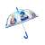 Sonic the Hedgehog kids umbrella, transparent, blue handle, windproof, 69 cm, for 5 year old children