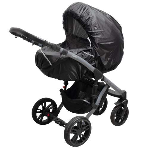 New Baby Basic fekete babakocsi esővédő mély babakocsikhoz - Babakocsi esővédő