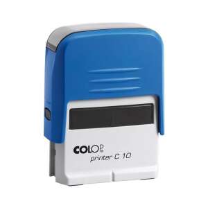Bélyegző C10 Printer Colop 10x27mm, kék ház/fekete párna 94862720 