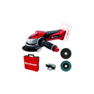 Einhell TE-AG 18/115 Li - Solo Akku-Winkelschleifer, rot und grau, mit schwarzer Scheibe, einem Transportkoffer und zwei zusätzlichen Scheiben - Einhell