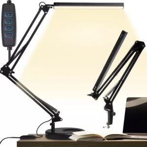 Izoxis 2in1 LED Desk Lamp with Adjustable Arm and Base, illuminated - Table Lamp