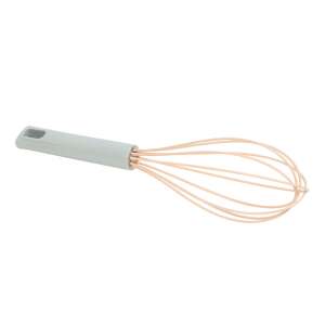 Szilikon habverő, szürke nyél, bézs habverő, akasztólyukkal - Bewello