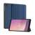 Husa pentru tabletă DUX DUCIS DOMO, bleumarin, piele PU, funcție stand, capac rabatabil, trifold, pentru tabletă