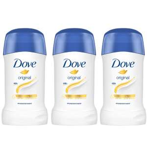 Dove Original Deodorant Stick pre ženy, 3-balenie, 48 hodín ochrany, hydratačný krém so 100% prírodnými zložkami - Dove
