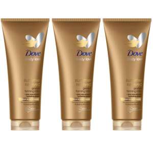 Dove Summer Revived Самозагарящ лосион за тяло за средна до тъмна кожа 3x200ml