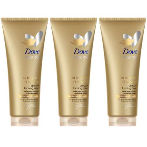 Dove Summer Revived Postupný opaľovací krém, 3-balenie, 200 ml každý