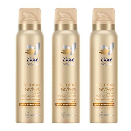 Dove Summer Revived Postupni Samotamnjenje Pjena 3-pack za Svijetlu do Srednje Tamnu Kožu, 3 x 150ml