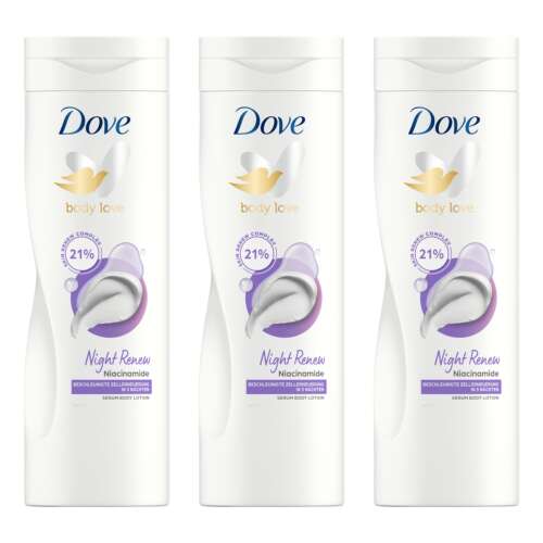 Loțiune de corp Dove Night Renew cu Niacinamidă, 3 x 400ml