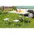 Trizand folding camping table and chairs set for 4 people in use