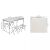 Trizand folding camping table and chairs set dimensions