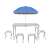 Trizand folding camping table and chairs set with umbrella