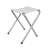 Trizand camping chair, foldable, lightweight, aluminum frame, white fabric