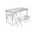 Trizand camping table and chairs set, 4 person, foldable, portable, aluminum, outdoor picnic table