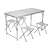 Trizand camping table and chairs set, 4 person, foldable, portable, aluminum, outdoor picnic table