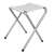 Trizand camping chair, foldable, lightweight, aluminum frame, white fabric