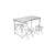 Trizand camping table and chairs set, 4 person, foldable, portable, aluminum, outdoor picnic table