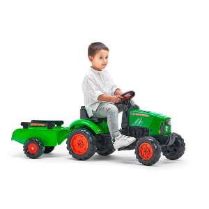 FALK SuperCharger pedálos zöld traktor utánfutóval 94889661 "traktor"  Pedálos járművek