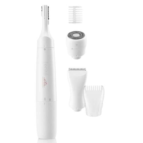 ETA Fenité Epilator with eyebrow trimmer, body trimmer, and facial trimmer attachments