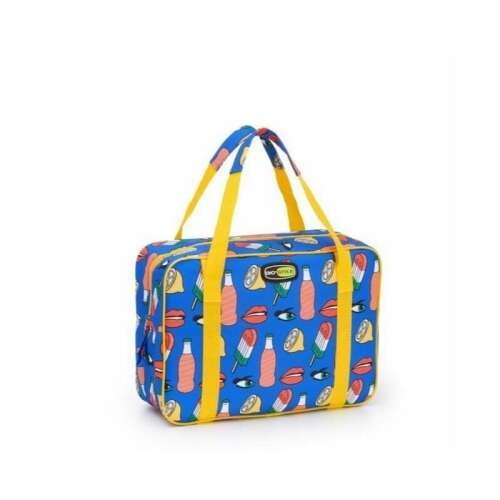 Gio'Style Evo Kleine Kühltasche - Blau mit Muster