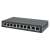AVIZIO AV-SU8MP2G 8-Portos Gigabit PoE Switch ferde nézetben