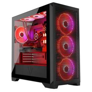 Modecom Volcano Expanse T Apex ARGB computer case, black, with tempered glass side panel and RGB fans - Modecom