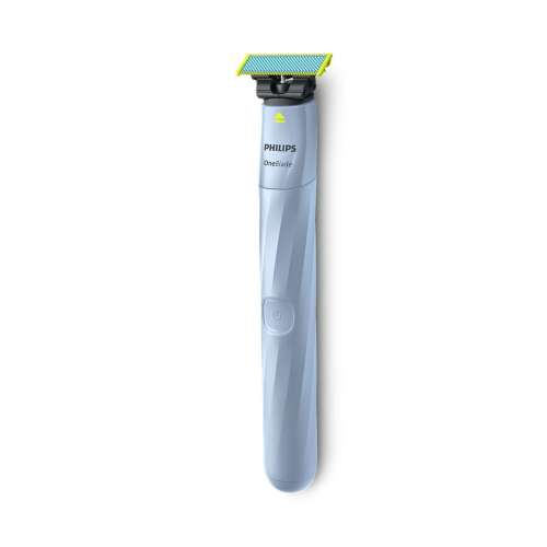 Philips OneBlade First Shave QP1324/20 elektromos borotva, kék, ferde nézet - Elektromos borotva