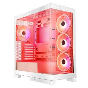 Modecom Volcano Space Apex ARGB Fehér PC Ház RGB Ventilátorokkal - Modecom