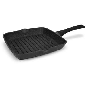 Patelnia grillowa Zwieger ZW-PBS-5843, 28cm, Czarna, Powłoka nieprzywierająca - Zwieger