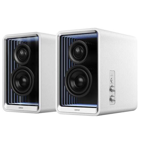 Bluetooth високоговорители Edifier QR65 2.0, бели, изглед под ъгъл