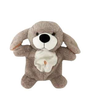 Tulilo Kutya plüss báb, 26 cm, grey plush dog puppet - Tulilo