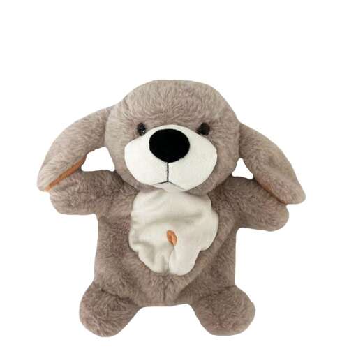 Tulilo Kutya plüss báb, 26 cm, grey plush dog puppet