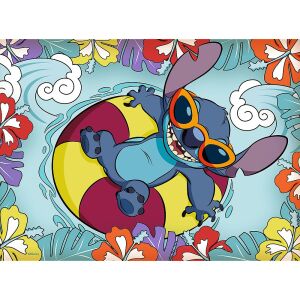 Imagine puzzle Lilo & Stitch, Stitch într-un colac de înot - Trefl Puzzle