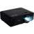 Acer X119H projector, black, angled view, projecting