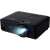 Acer X119H projector, black, angled view, projecting