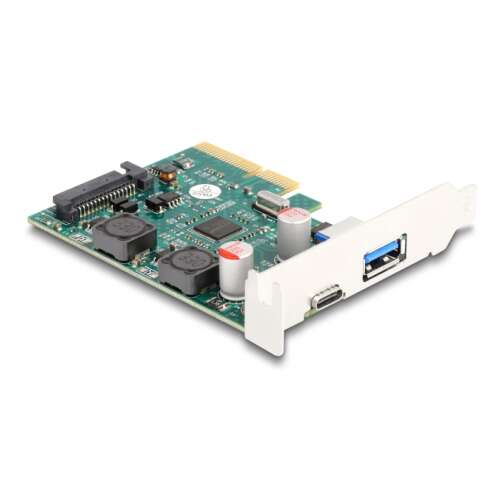 Delock 90107 PCIe USB-A és USB-C bővítő kártya asztali számítógépekhez