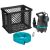 Schmutzwasser-Tauchpumpe 10500 BASIC, Hochwasser-Set, Tauch- / Druckpumpe (schwarz/türkis, 400 Watt, inkl. Schlauch-Anschluss, Aufbewahrungsbox) 94898309
