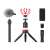 Zestaw statywów do smartfonów Boya BY-VG330 z mikrofonem, zawiera statyw, zacisk do smartfona, głowicę kulową, rurę przedłużającą, mini statyw i mikrofon pojemnościowy BY-MM1