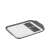 Dish drying rack with cutlery holder, 41x30cm, grey and white