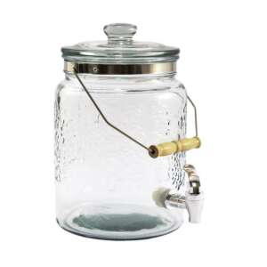 5L sklenený dávkovač nápojov s kohútikom, vekom a rukoväťou - Kuchyňa a stravovanie