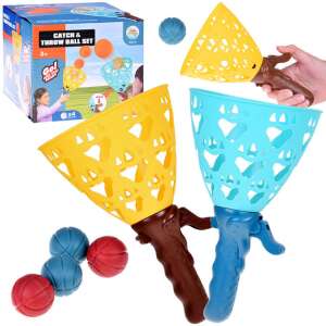 Set de prindere și aruncare a mingii Labda Elkapo cu două prinderi și patru mingi - Jocuri de îndemânare în aer liber